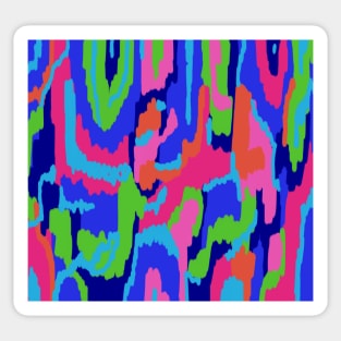 Abstract Print in Bold Modern Colors Sticker